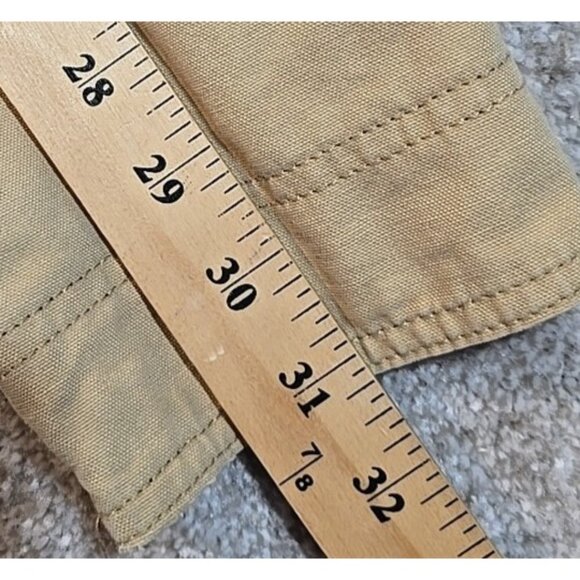 Cabela's for Women Duck Canvas Barn Chore Jacket Flannel Lined Pockets Tan XL - Picture 9 of 16